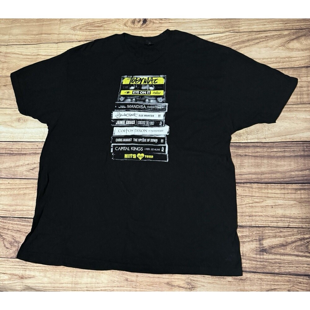Toby Mac Hits Deep Tour Concert T-Shirt Cassette Style Graphic Size 3XL XXXL